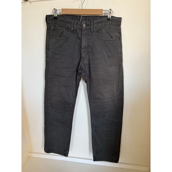 Levi's Men's 505 Regular Fit Oreo Tab Dark Gray Jeans Size 34x30 - Picture 5 of 6